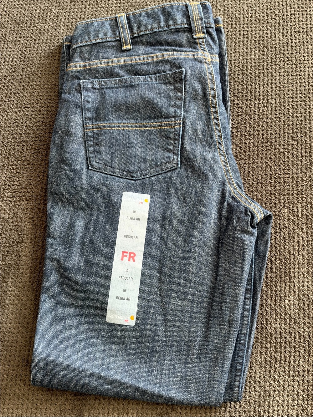 Carhartt FR Relaxed Fit Jeans in Dark Blue Denim size 10